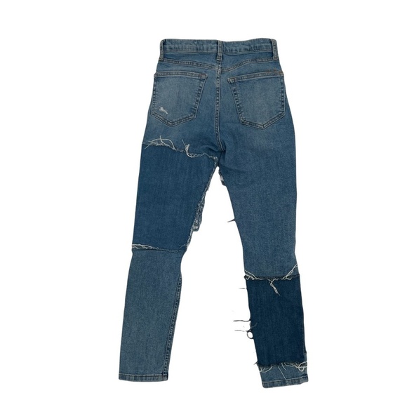 Top Shop Moto Jamie Patchwork Distressed Skinny Jeans Size 28 Women’s - Picture 3 of 8